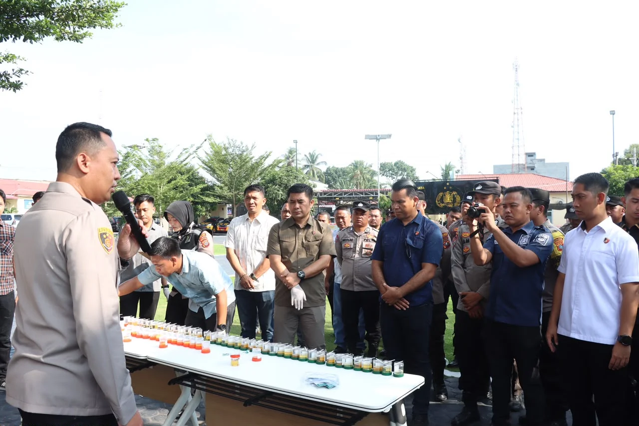 Polres Batu Bara Gelar Gaktibplin dan Tes Urine, 73 Personel Dinyatakan Negatif Narkoba