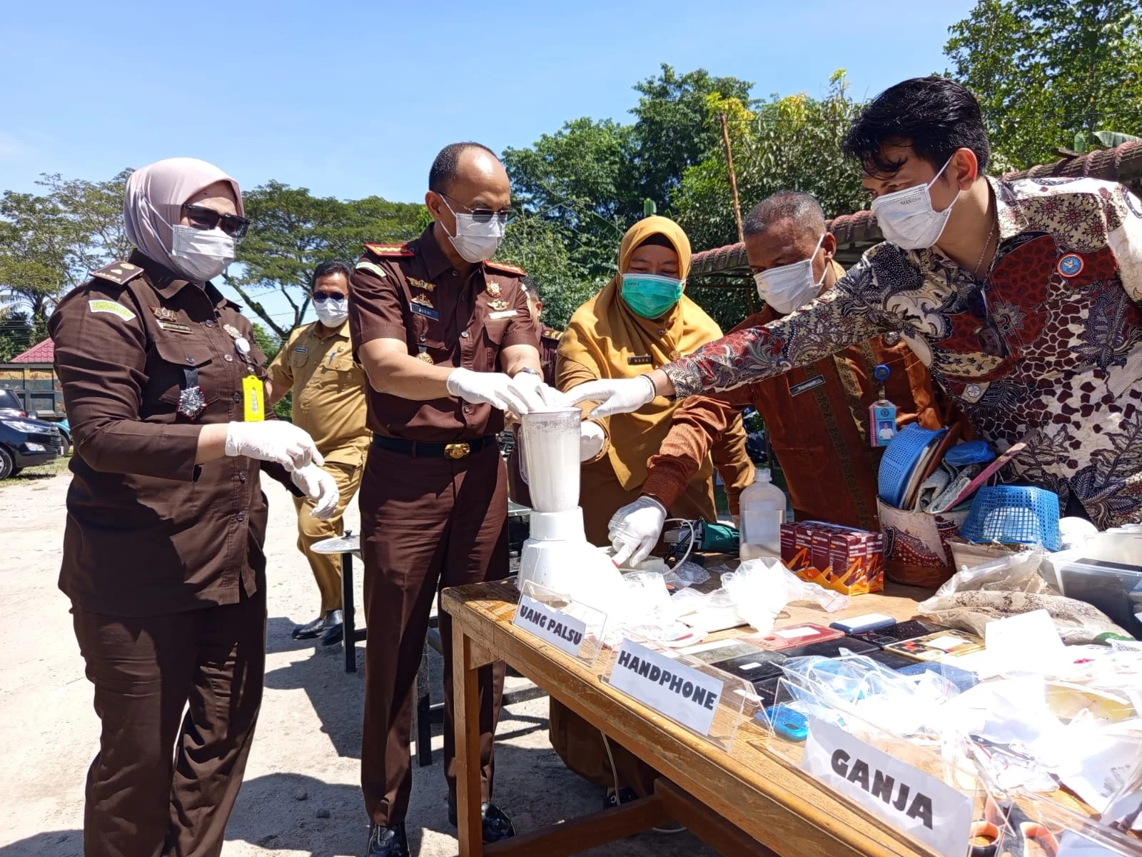 Kejaksaan Negeri (Kejari) Asahan melaksanakan kegiatan pemusnahan barang bukti Sabu