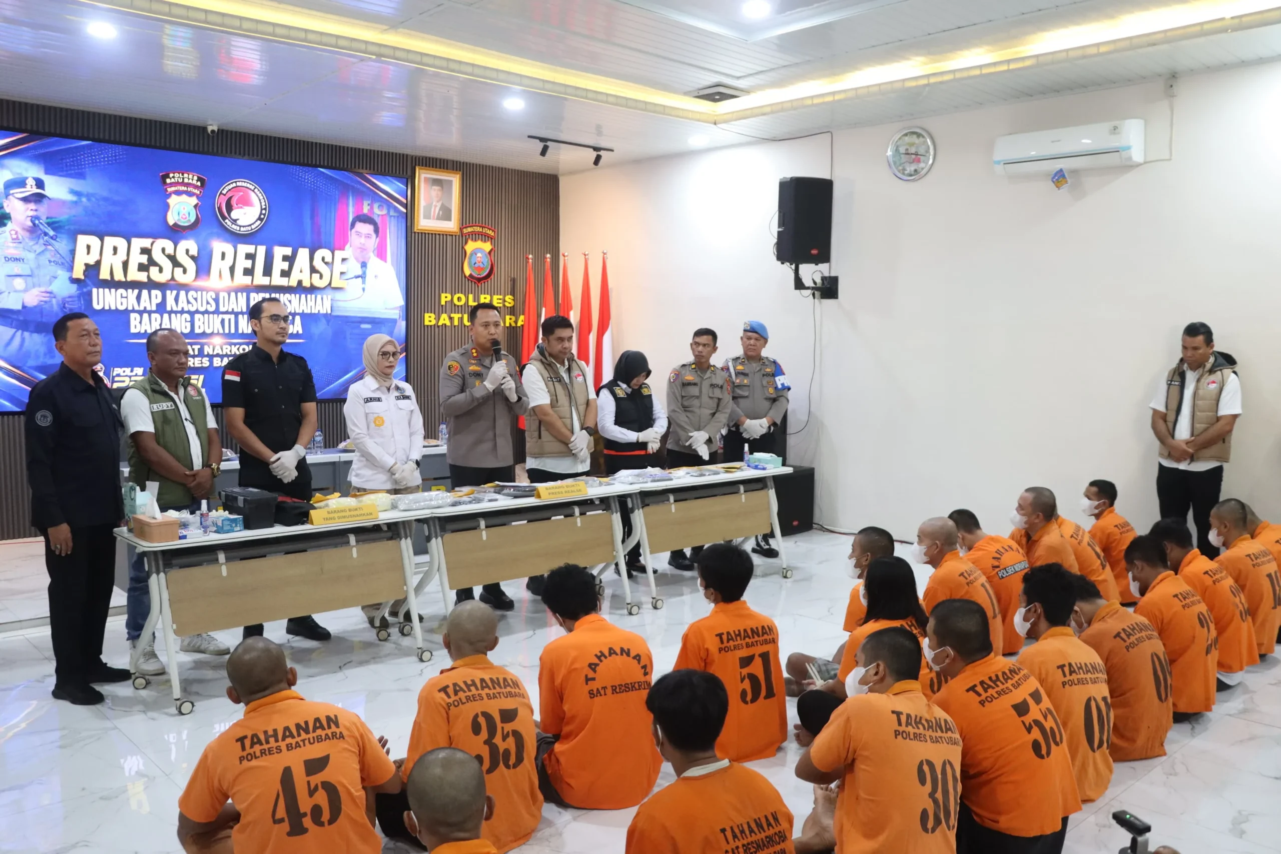 Polres Batu Bara Musnahkan Hampir 2 Kilogram Sabu, Tegaskan Komitmen Berantas 
