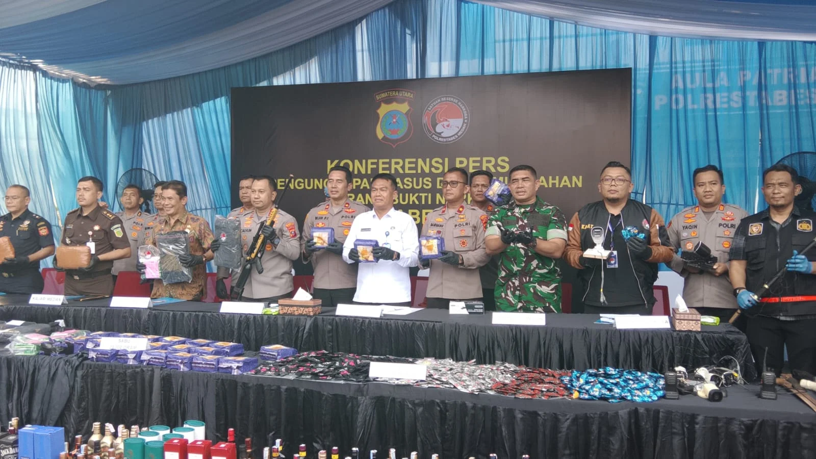 Polrestabes Medan Musnahkan Barang Bukti Narkotika dan Barang Ilegal