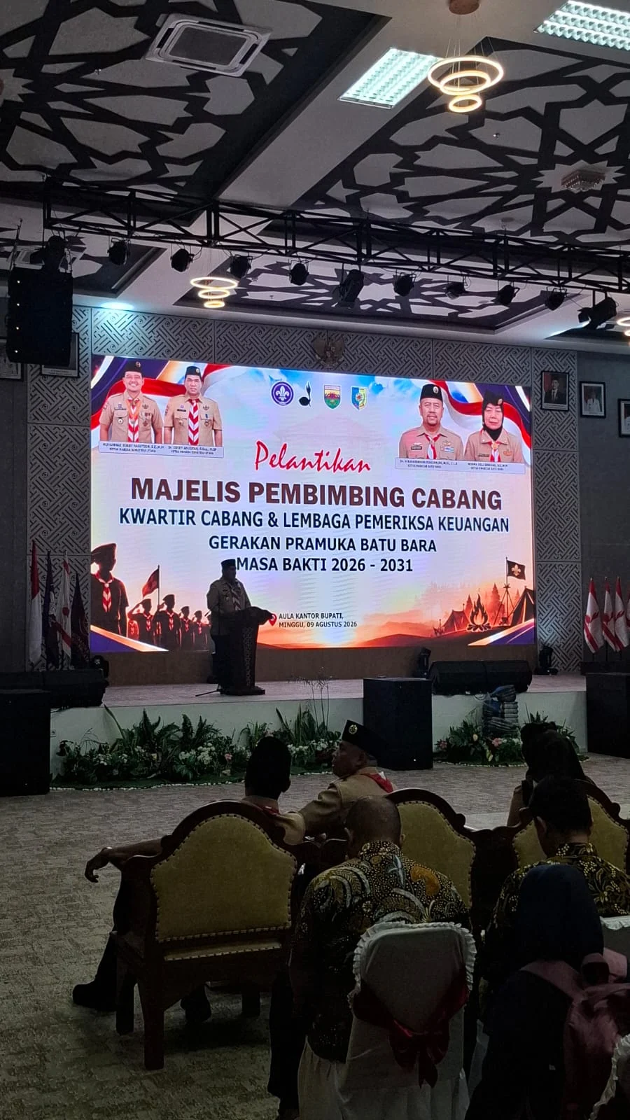 Pelantikan Majelis Pembimbing dan Pengurus Gerakan Pramuka Batu Bara Masa Bakti 2026–2031 Digelar