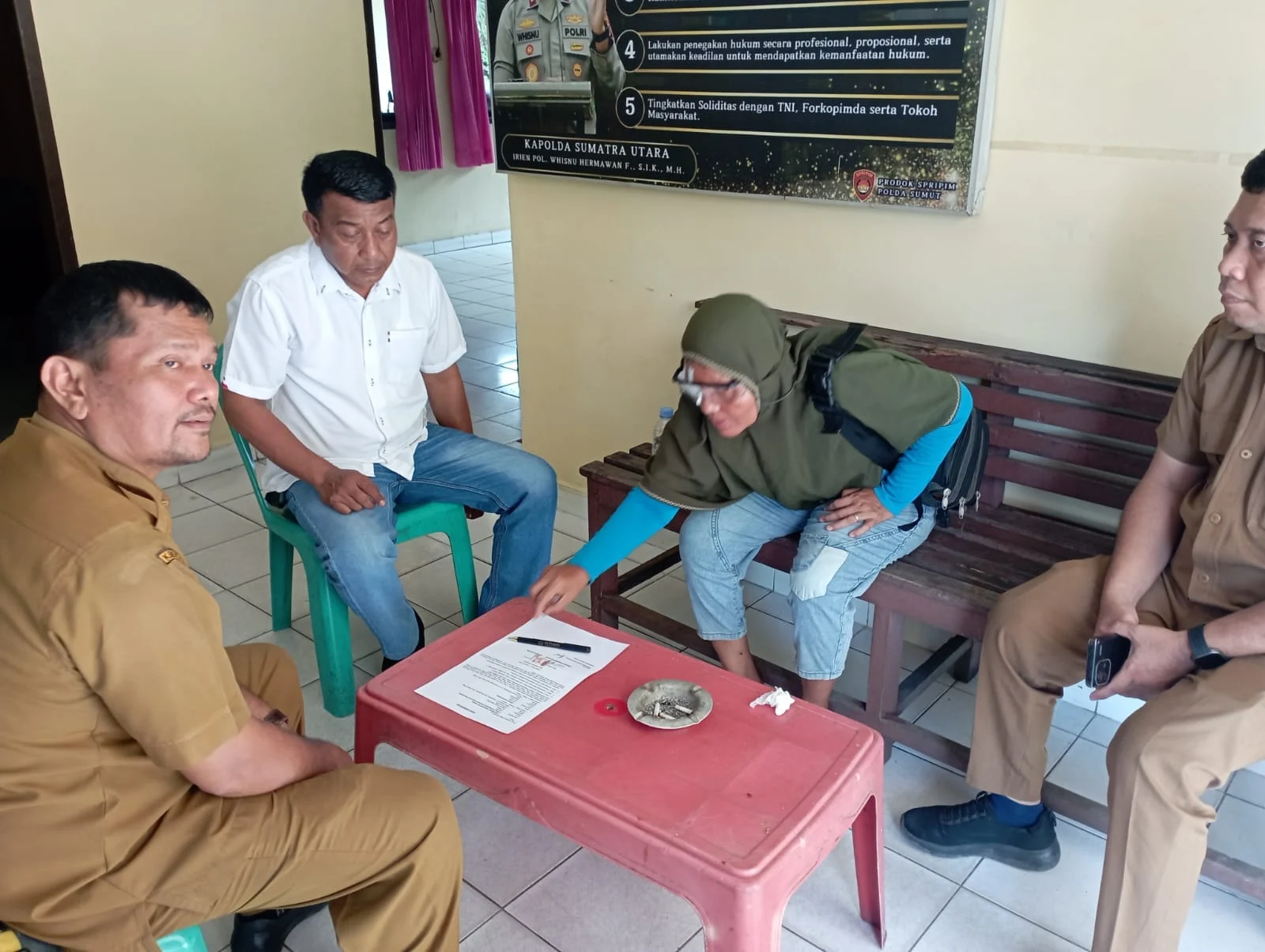 Polsek Padang Hulu Mediasi Perkara Pencurian Aset Pemko Tebing Tinggi 