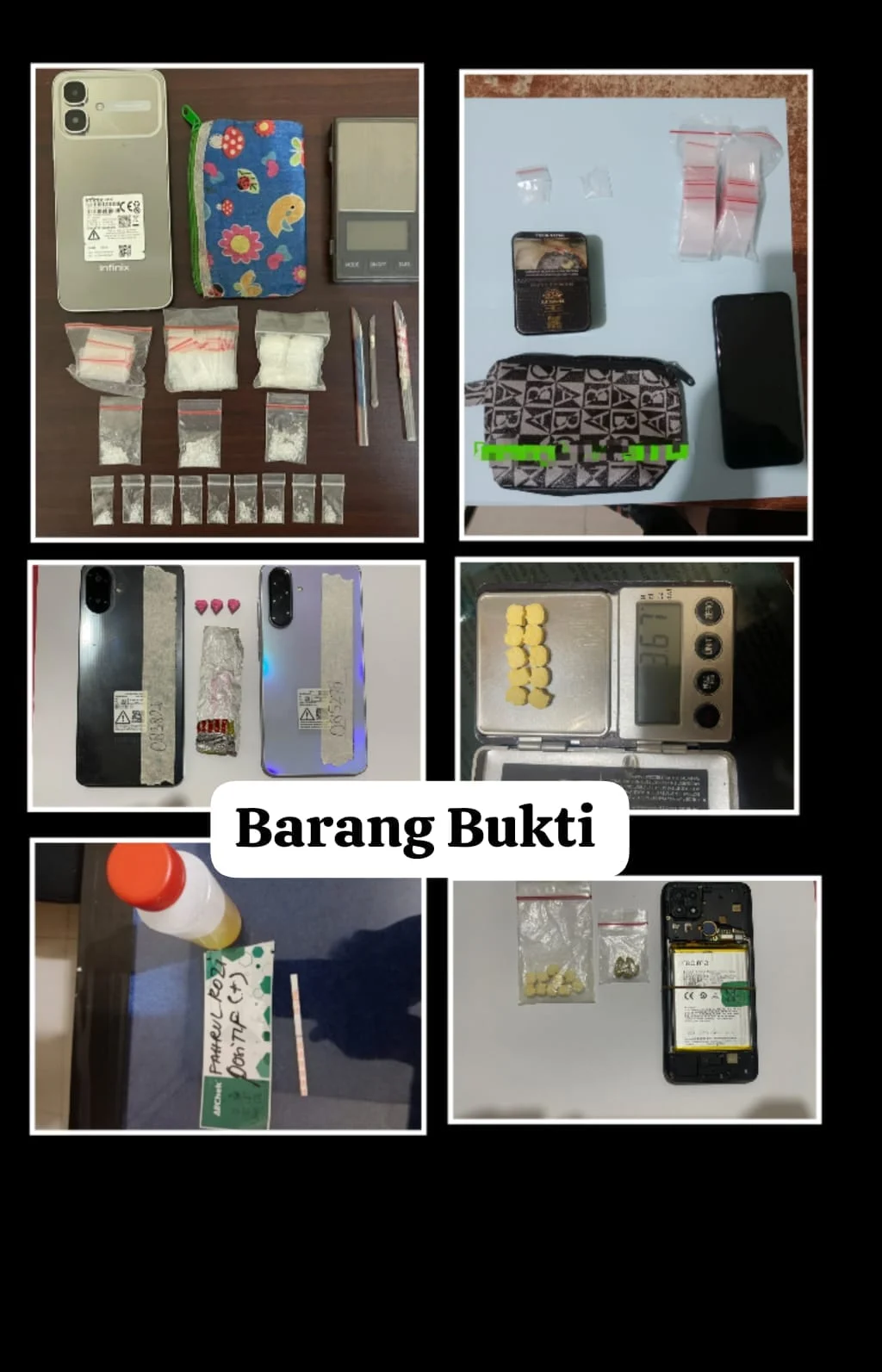 Satresnarkoba Polres Batu Bara Ungkap Enam Kasus Narkotika Dalam Waktu 24 Jam, Tujuh Tersangka Diamankan