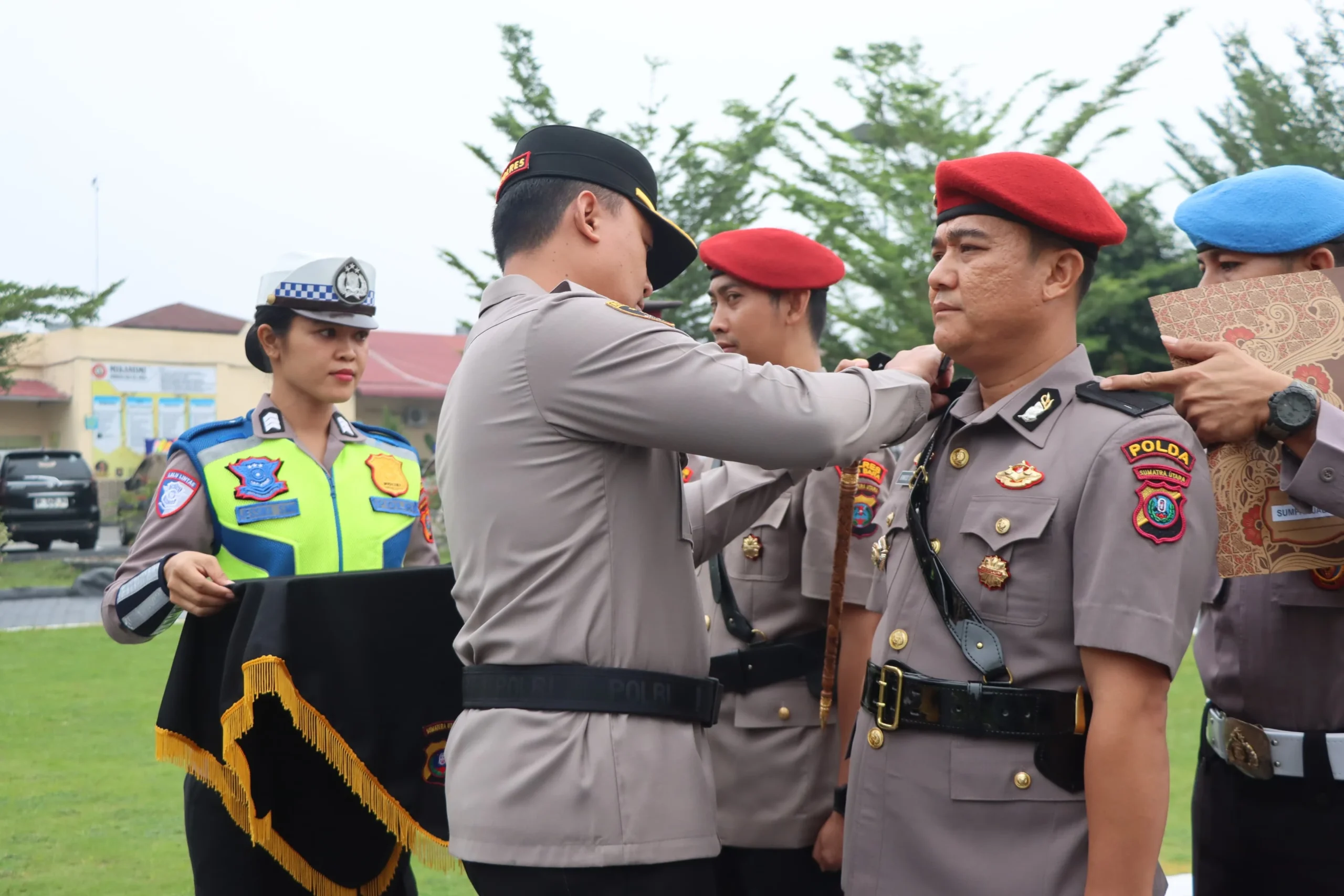 Upacara Serah Terima Jabatan Empat PJU Polres Batu Bara Berlangsung Khidmat
