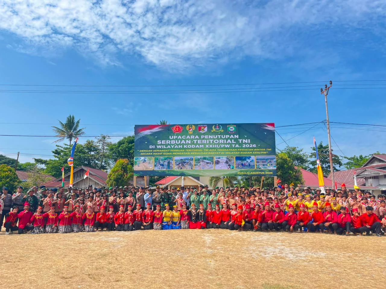 Upacara Penutupan Serbuan Teritorial TNI Kodam XXIII/Palaka Wira. “Tegaskan Komitmen Atasi Kesulitan Rakyat”