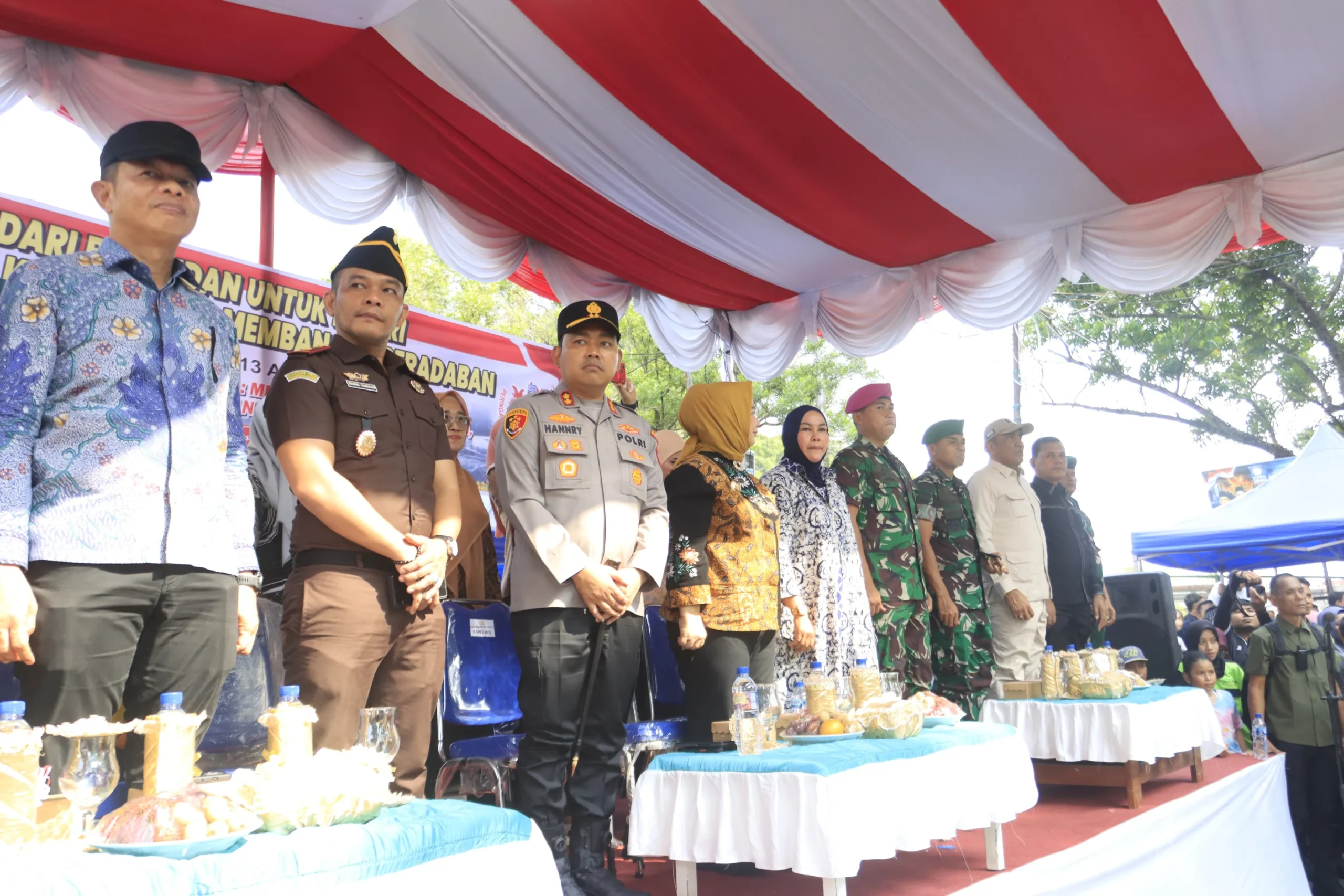 Kapolres Langkat Hadiri puncak peringatan Brandan Bumi Hangus yang ke-79 Pangkalan Berandan