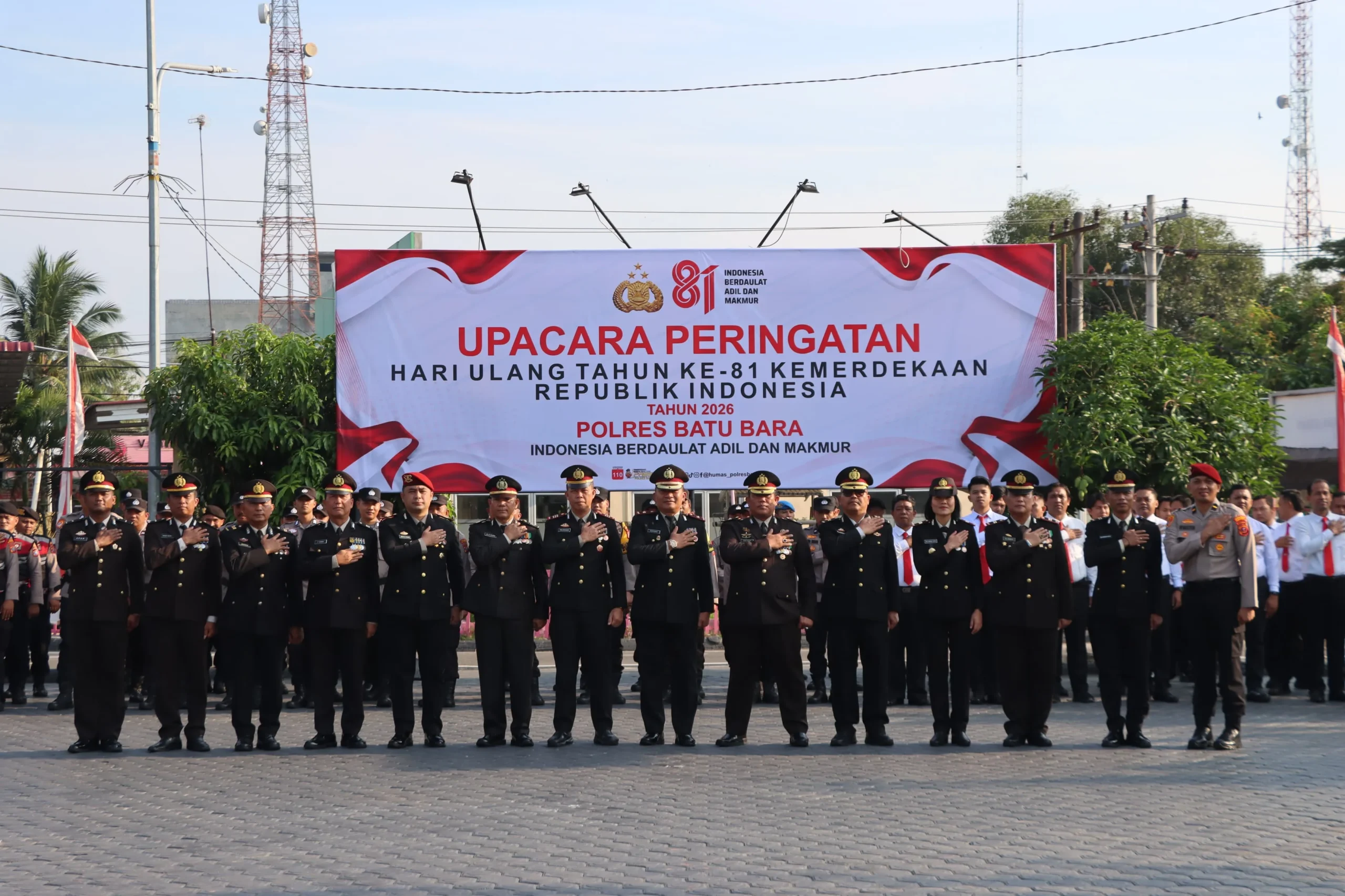 Polres Batu Bara Gelar Upacara HUT ke-81 Kemerdekaan RI, Teguhkan Semangat Indonesia Berdaulat, Adil dan Makmur