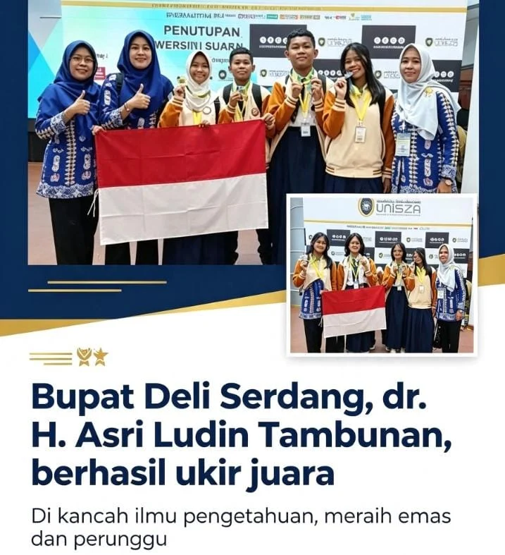 Bupati Deli Serdang dr.H.Asri Ludin Tambunan dan Kadis Pendidikan Suparno Ukir Juara di Malaysia Ilmu Pengetahuan Tingkat Asia Tenggara 