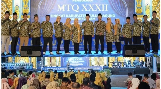 Buka MTQ XXXII Tulungagung, Plt Bupati Tekankan Pembentukan Generasi Qur’ani