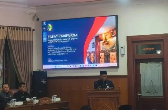 Plt Bupati Ahmad Baharudin Sampaikan Rancangan APBD 2027 dan Perubahan APBD 2026 Kabupaten Tulungagung, Defisit Perubahan APBD 2026 Capai Rp477,64 Miliar