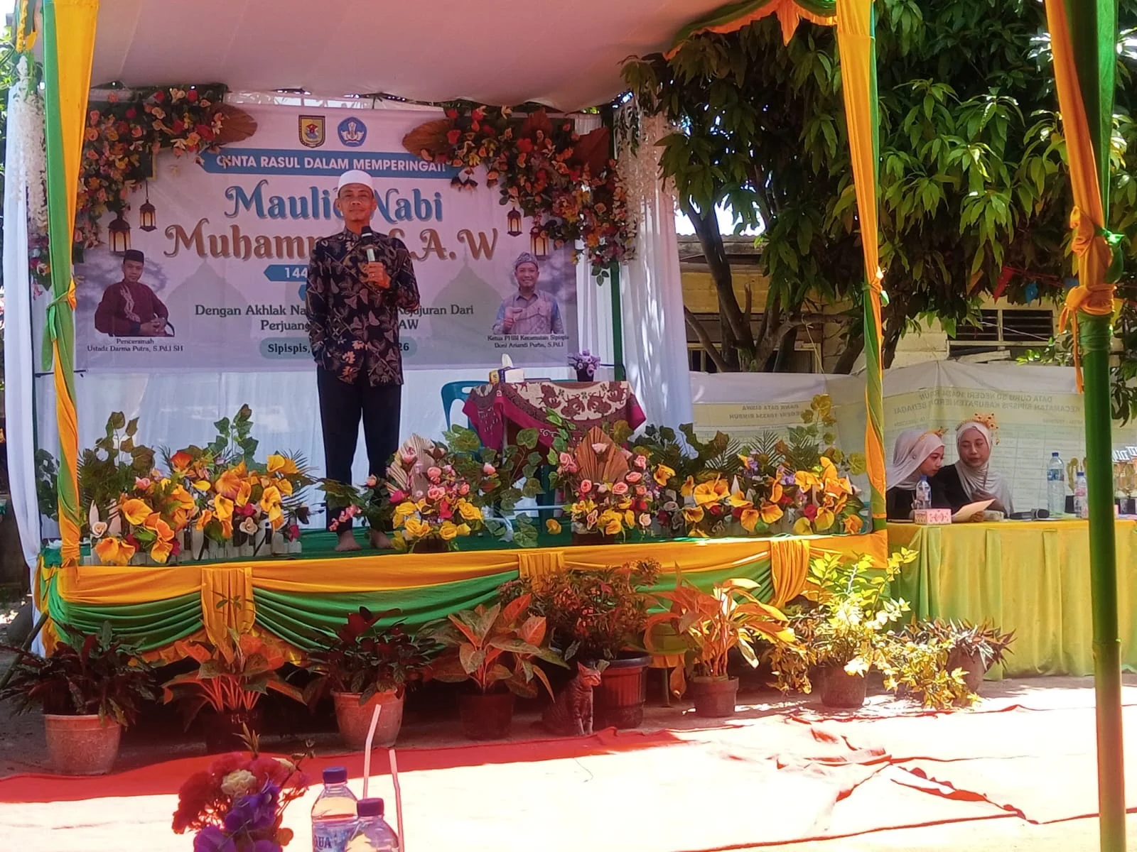Polsek Sipispis Hadiri Maulid Nabi, Sampaikan Pesan Kamtibmas