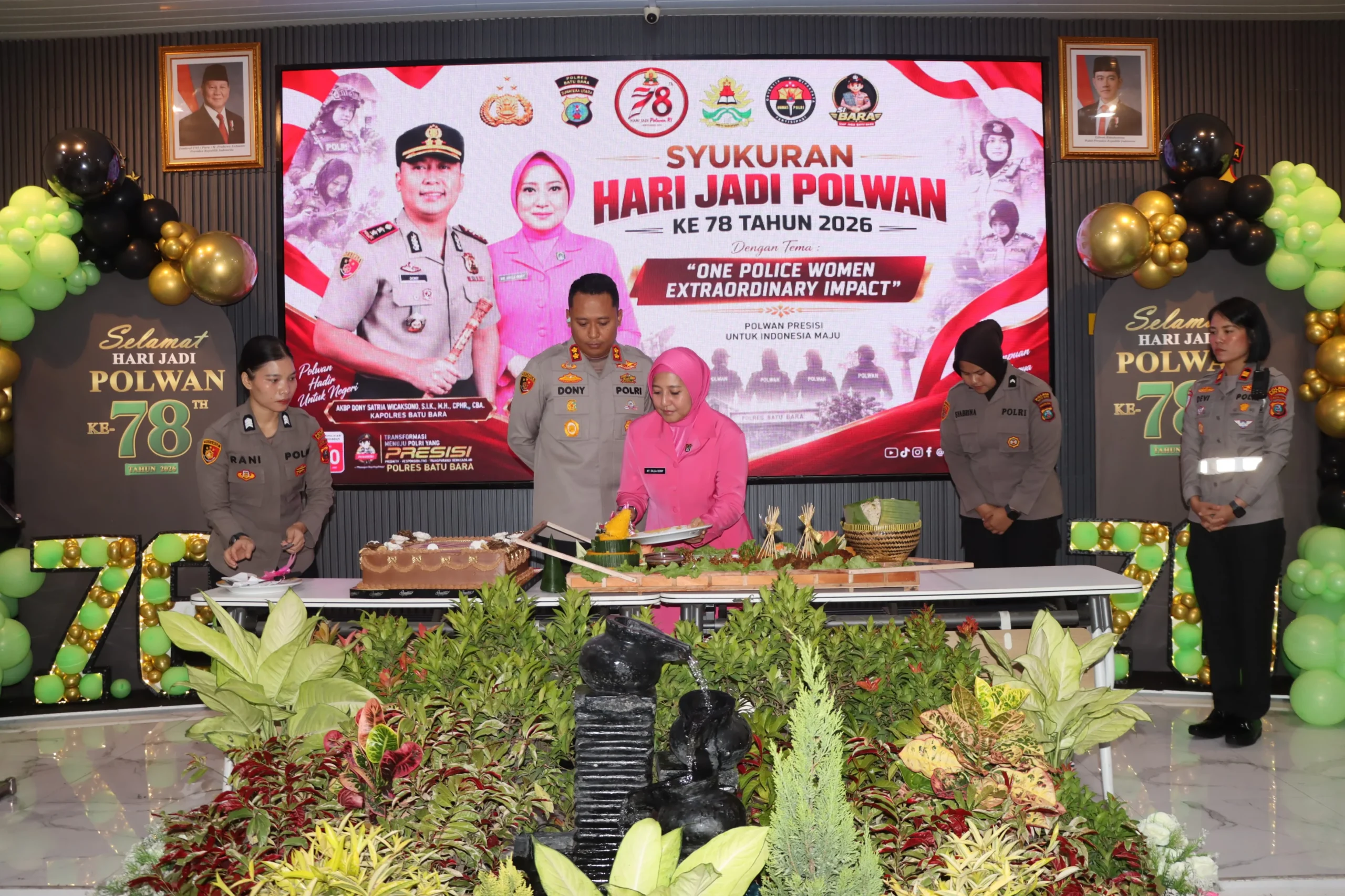 Acara Syukuran Hari Jadi Polwan Ke 78 dan Pelepasan Purna Bakti Polres Batu Bara