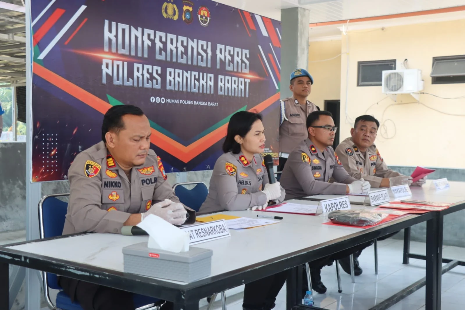 Konferensi Pers, Polres Bangka Barat Ungkap 78,81 Gram Sabu di Mentok