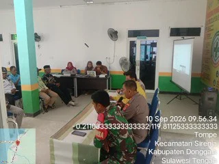 Kapolres Donggala, Melalui Kapolsek Sirenja Iptu Ahmat Coridji, Menghadiri Lokakarya Perencanaan Program Kerja Puskesmas Punggava Tompe Sirenja - Donggala 
