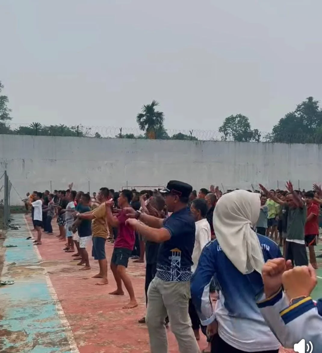 Jaga Kebugaran dan Semangat, Lapas Solok Gelar Senam Bersama
