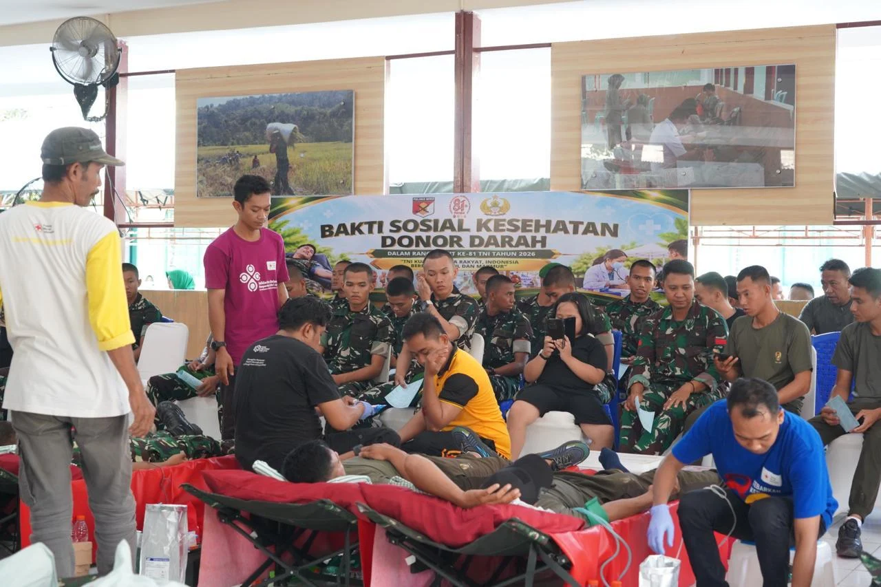 Kodam XXIII/Palaka Wira Gelar Bakti Sosial Kesehatan untuk Masyarakat Dalam rangka menyambut HUT ke-81 TNI