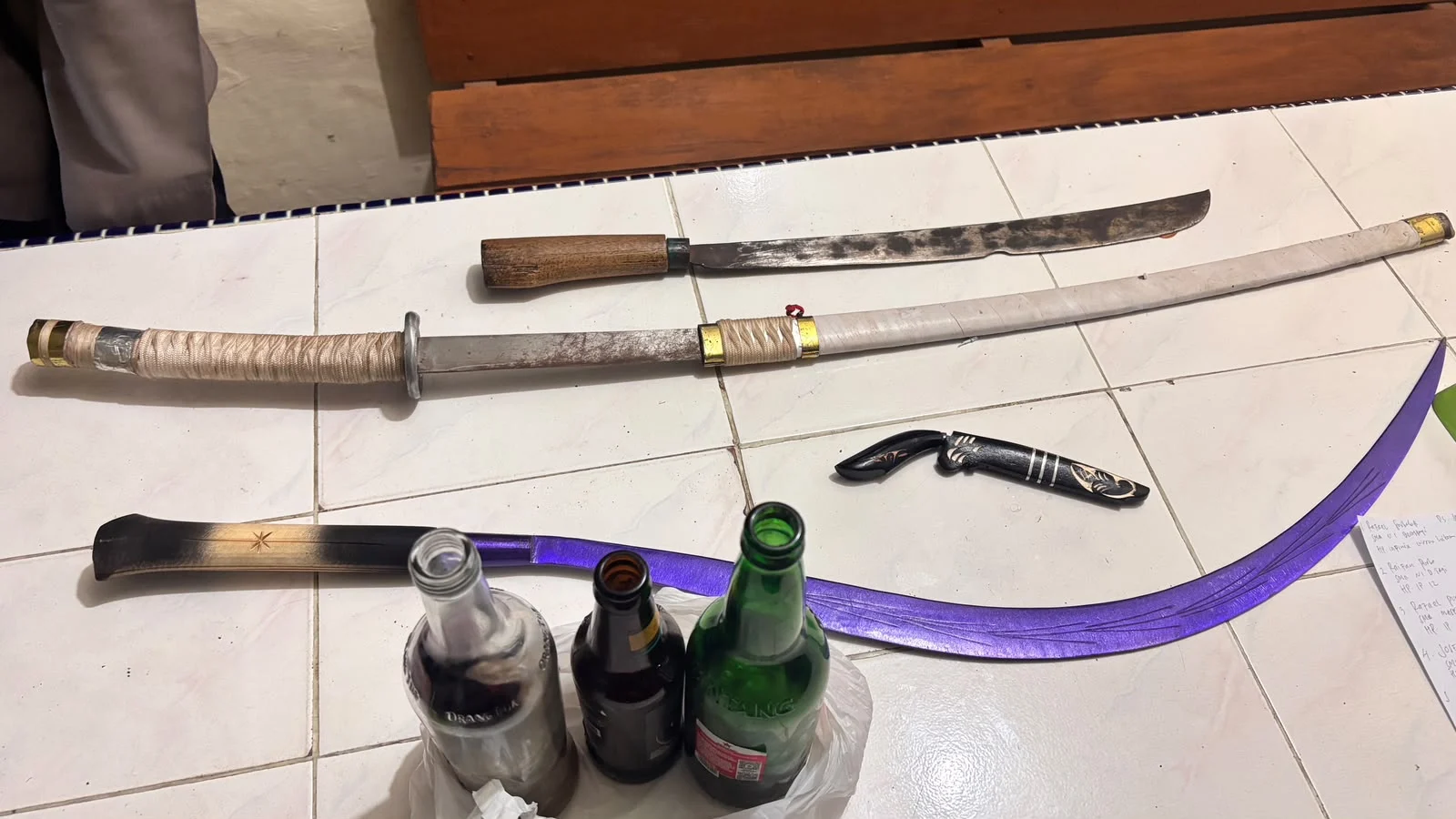 Enam Remaja Diamankan Bawa Sajam dan Molotov, Diduga Hendak Tawuran di Surbakti
