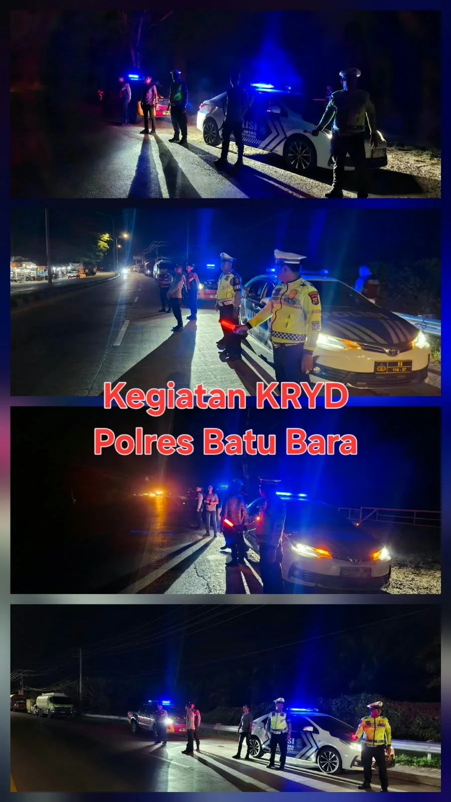 Polres Batu Bara Intensifkan Patroli KRYD Antisipasi Balap Liar dan Gangguan Kamtibmas