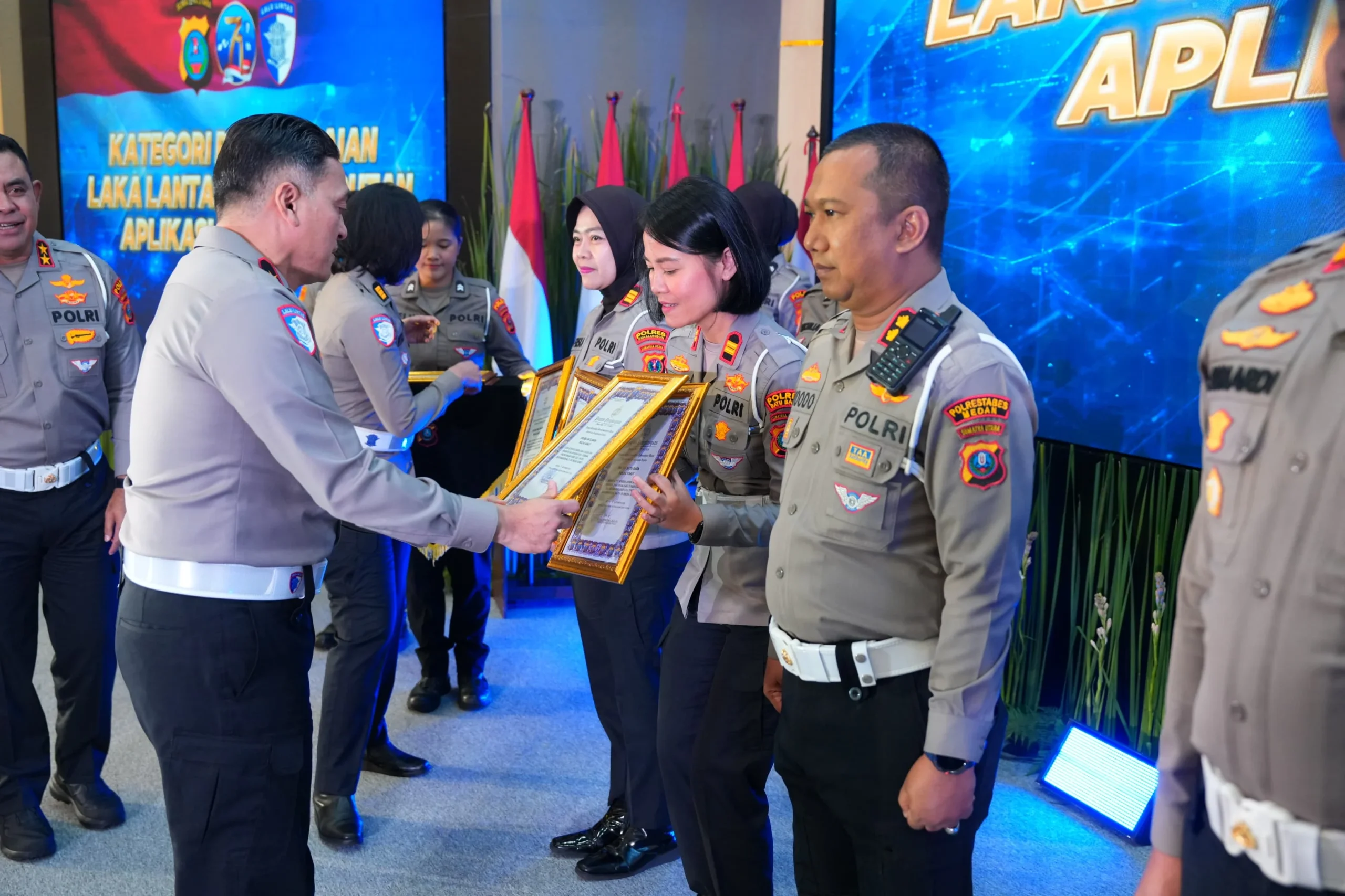 HUT Lalu Lintas ke-71, Satlantas Polres Batu Bara Raih Dua Penghargaan Polda Sumut