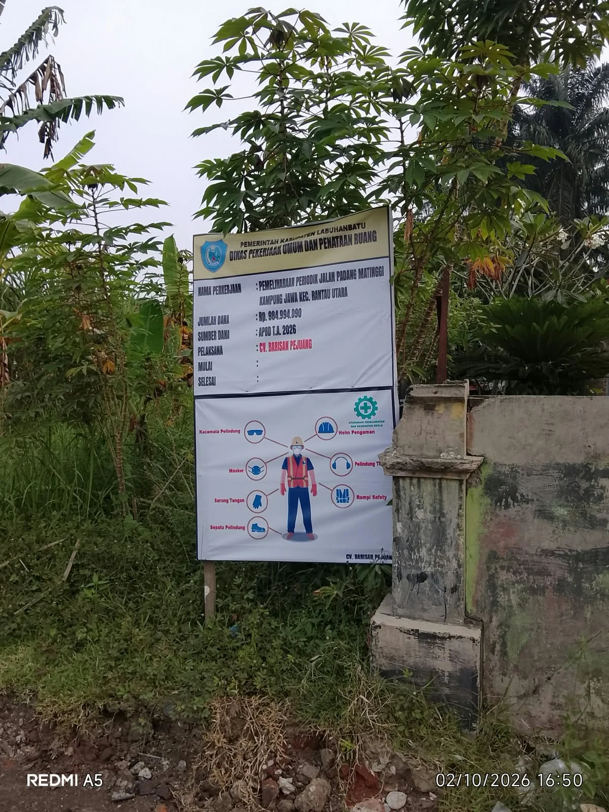Keren, Spanduk Ucapan Kepada Bupati Labuhanbatu Dari Masyarakat Lingkungan Kampung Jawa Kelurahan Padang Matinggi.