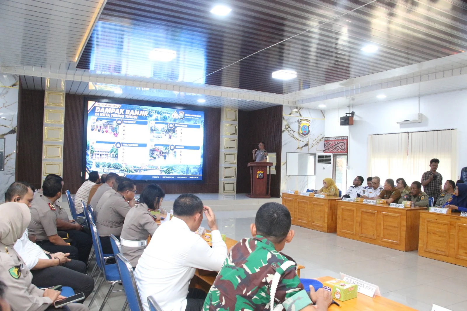 Kapolres Tebing Tinggi Pimpin Rakor Lintas Sektoral Penanggulangan Bencana Alam
