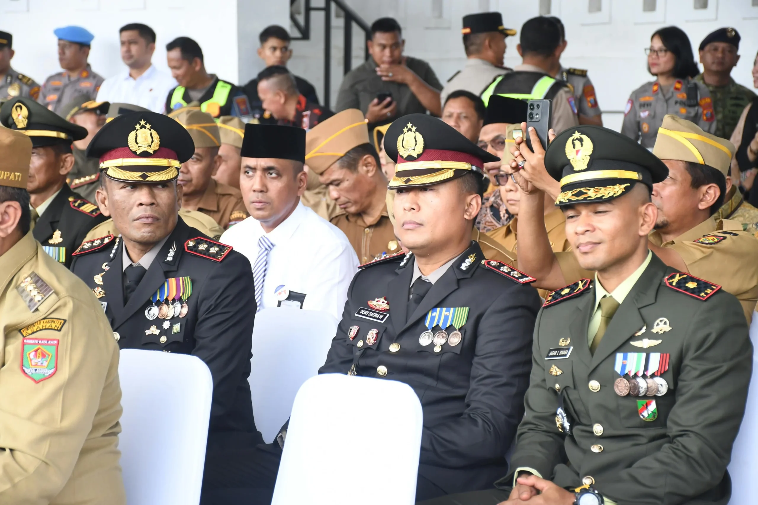 Kapolres Batu Bara Hadiri Upacara HUT ke-81 TNI di Kabupaten Asahan