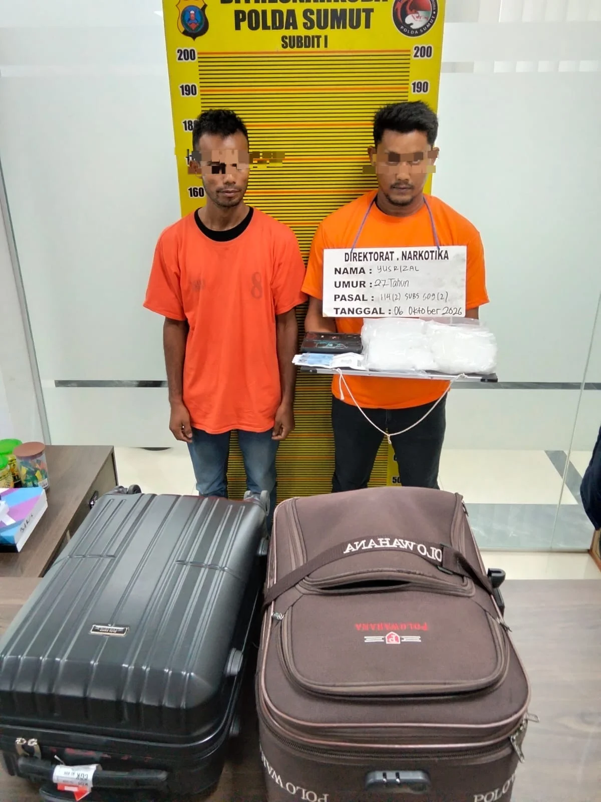 Polda Sumut Gagalkan Penyelundupan 2 Kilogram Sabu di Bandara Kualanamu, Dua Pria Diamankan
