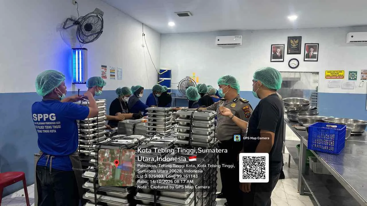 Kasiwas Polres Tebing Tinggi Periksa Kondisi Sarpras dan Tata Kelola MBG di SPPG YKB