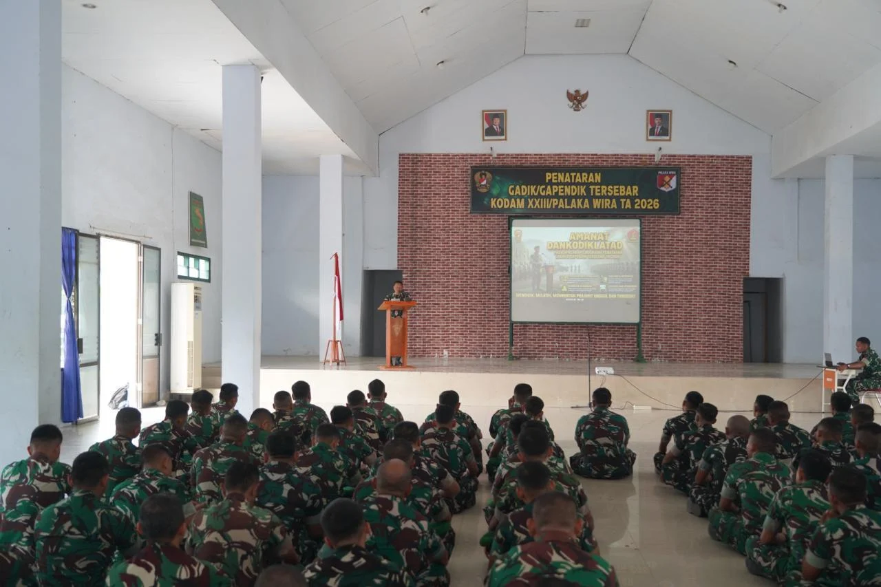 Kodam XXIII/Palaka Wira Gelar Penataran Gadik dan Gapendik Tersebar TA 2026, Tingkatkan Profesionalisme Tenaga Pendidik