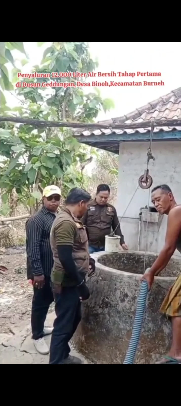 Penyelanggaraan bakti sosial penyaluran air bersih oleh ormas Garuda surabaya