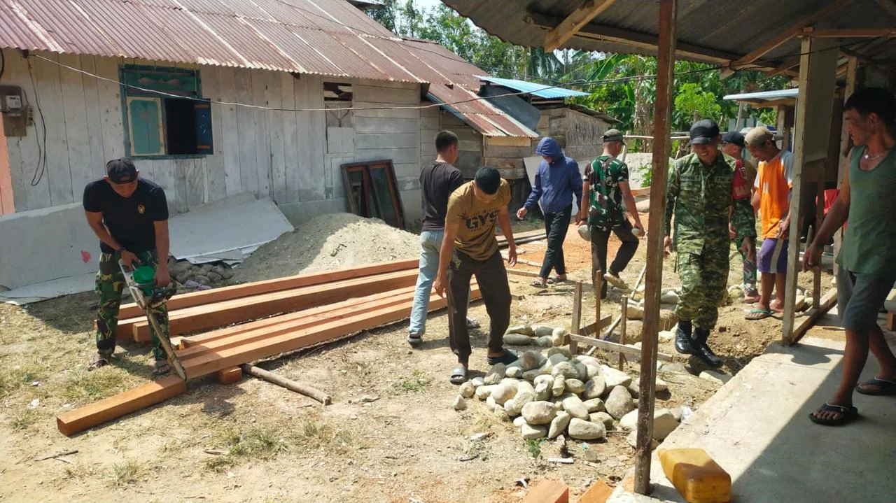 TMMD ke-130 di Kodim 1307/Poso Wilayah Kodam XXIII/Palaka Wira Perkuat Kemanunggalan TNI dan Rakyat melalui Gotong Royong