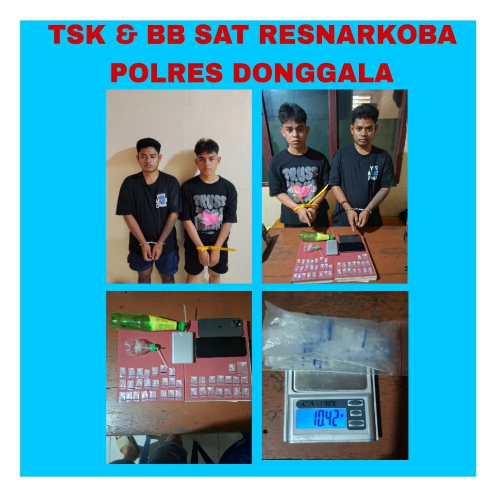 Kapolres Donggala, Melalui Kasat Resnarkoba Polres Donggala Mengamankan 7 Orang Pengedar dan Pemakai Narkoba Di Wilayah  Sojol Utara, Sioyong, Dan Banawa
