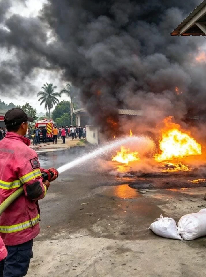 Dugaan Kebakaran Tiga Rumah dan Tiga Sepeda Motor Terdampak di Lokasi Penimbunan Pengoplosan BBM Solar , Pertalite Subsidi, Warga Minta Polisi Segera Lakukan Tindakan Tegas.