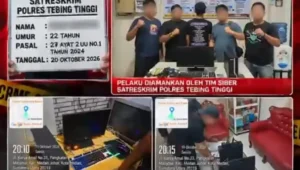 Sat Reskrim Polres Tebing Tinggi berhasil bongkar Jaringan Judi Online Lewat Live TikTok, Pelaku Eks Marketing Judol Kamboja.