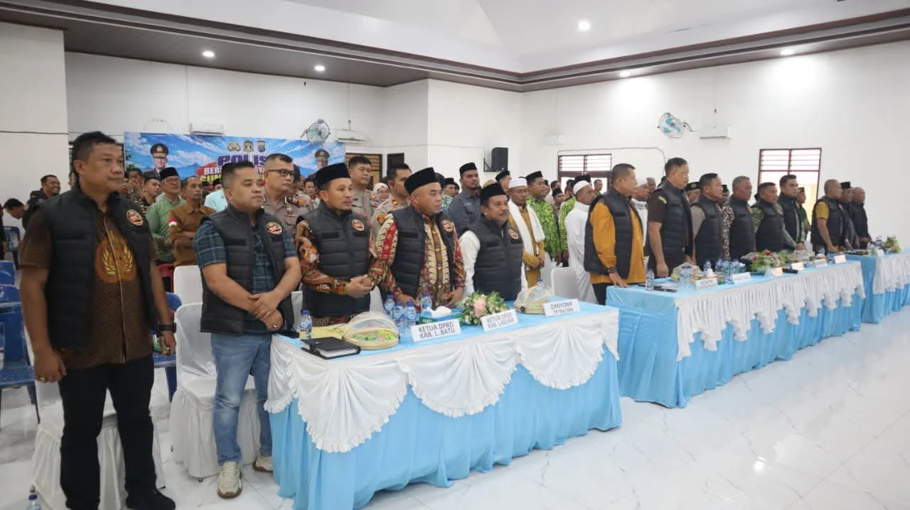 Polres Labuhanbatu Ikuti Deklarasi Polisi Bersama Masyarakat Sumut Menolak Narkoba
