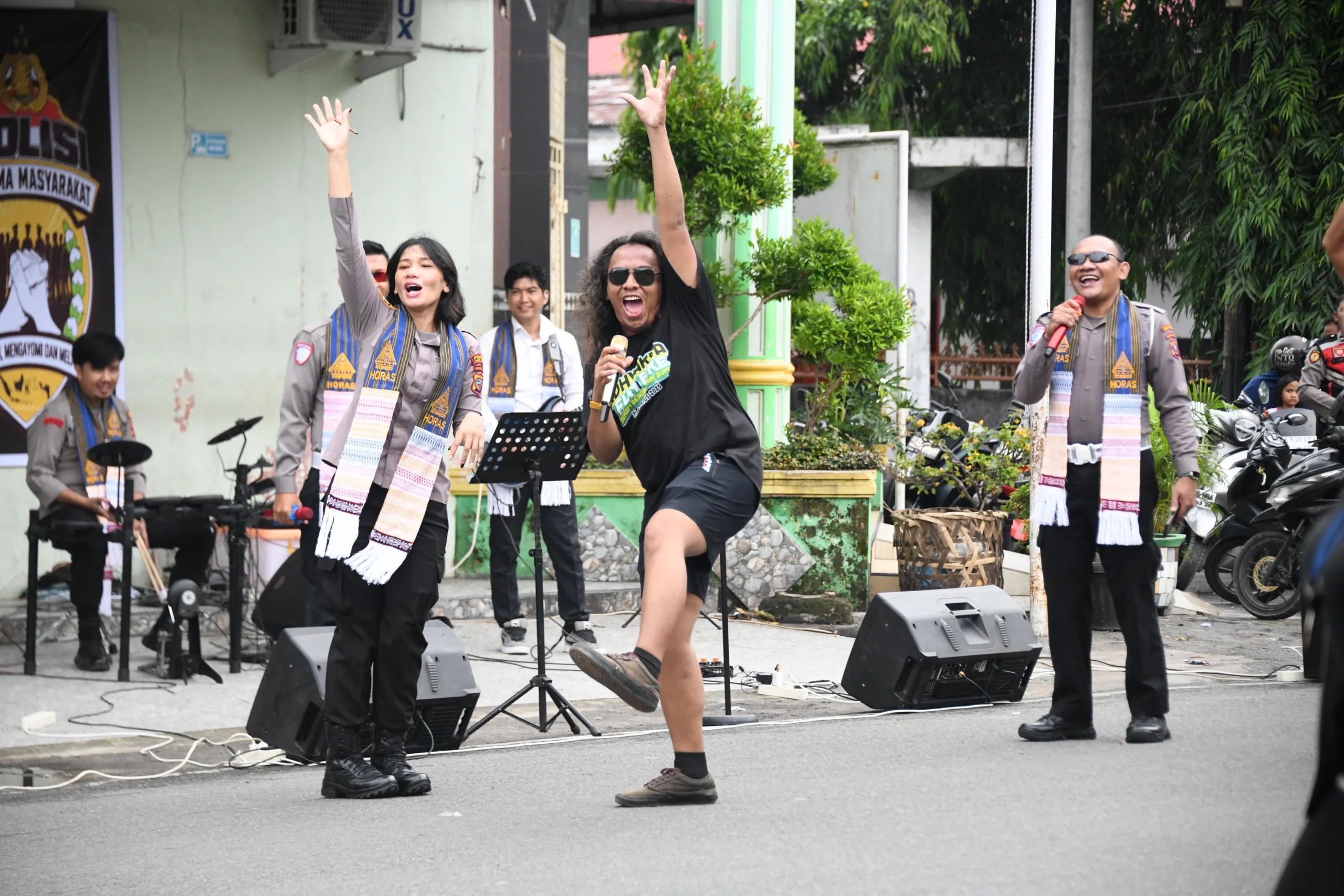 Lewat Musik di CFD, Polres Tebing Tinggi Perkuat Kedekatan dengan Masyarakat