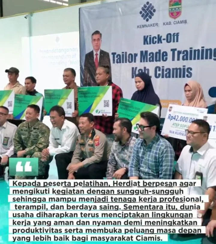 Kick-Off Tailor Made Training Kab.Ciamis Resmi Dibuka Bupati Herdiat Sunarya