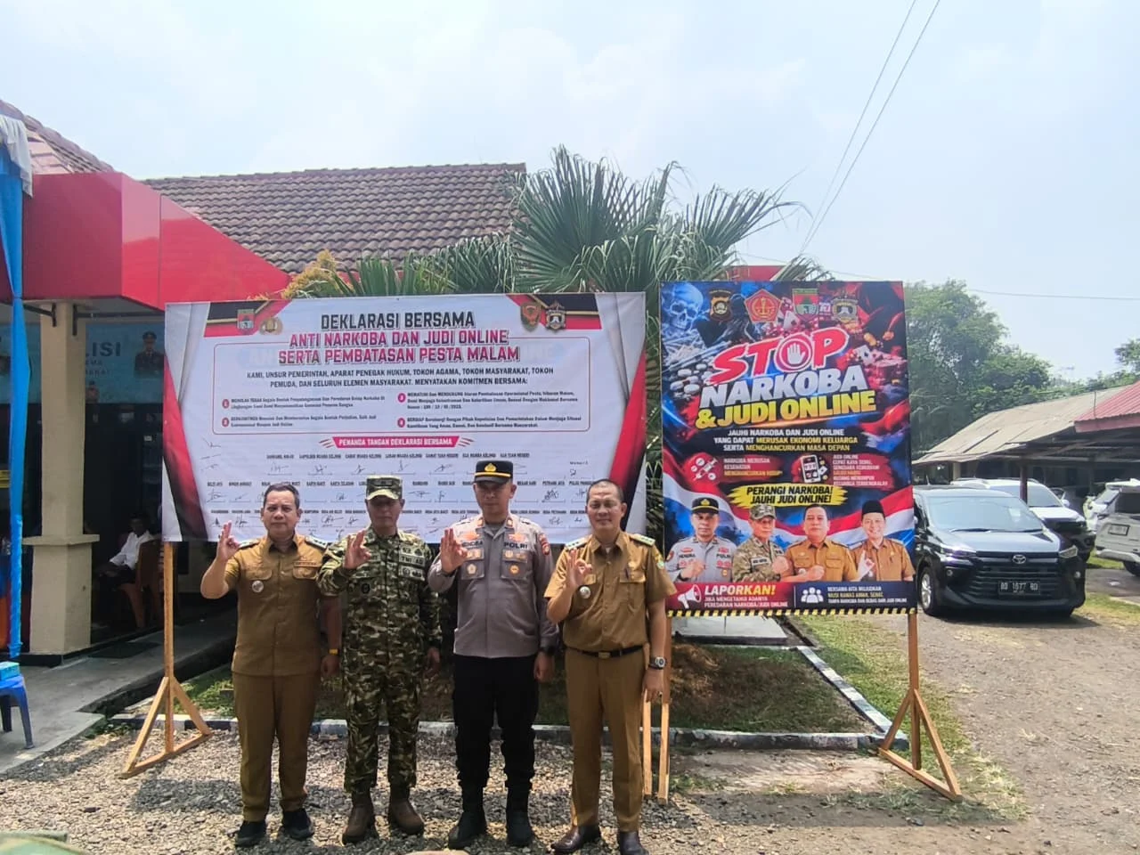 DEKLARASI BERSAMA ANTI NARKOBA DAN JUDI ONLINE SERTA PEMBATASAN PESTA MALAM