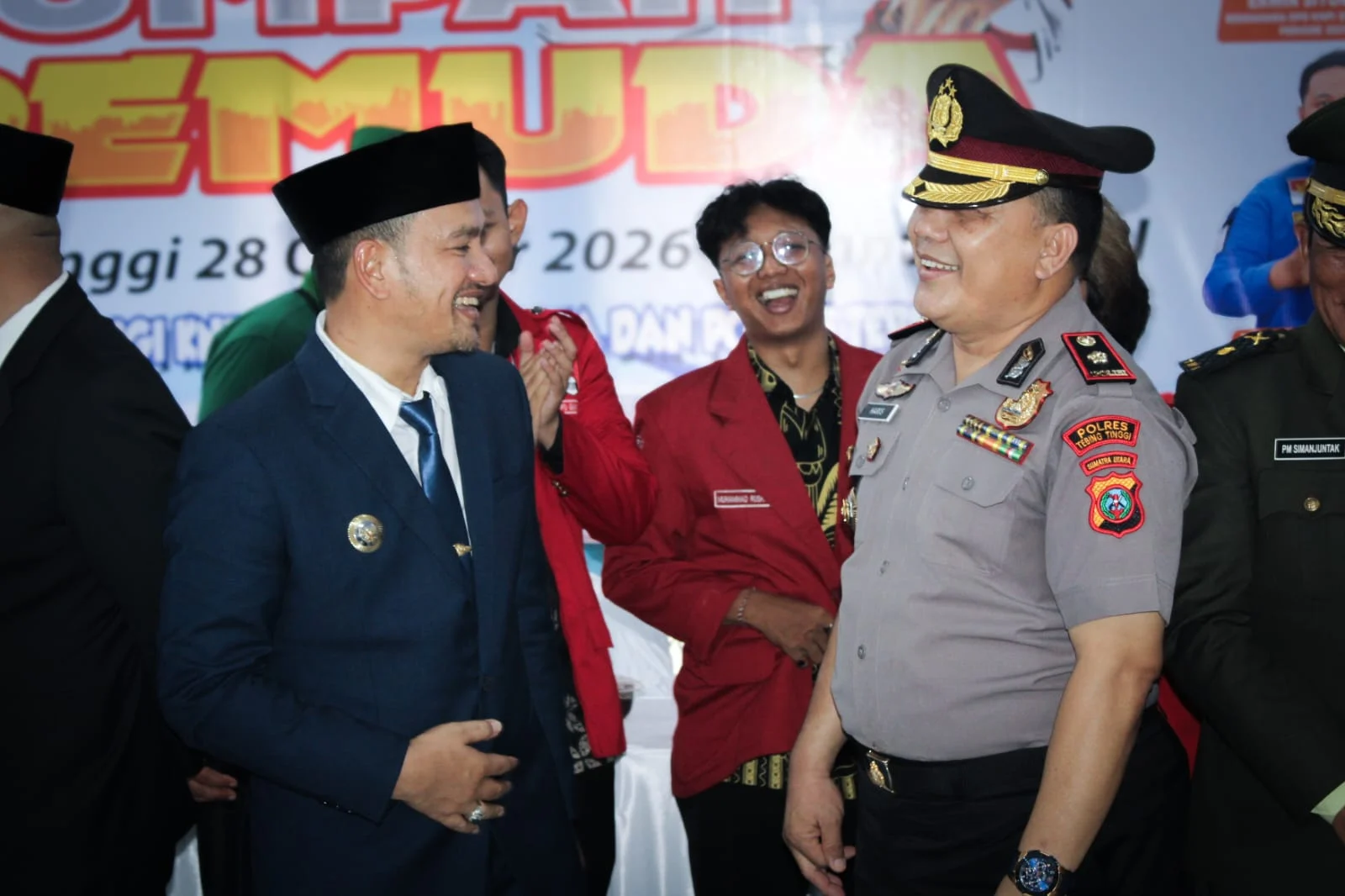 Momentum Hari Sumpah Pemuda, Wakapolres Tebing Tinggi Ramah Tamah bersama Ormas dan OKP